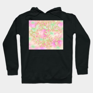 Magenta dots pink splash orange and light green bacterium Hoodie